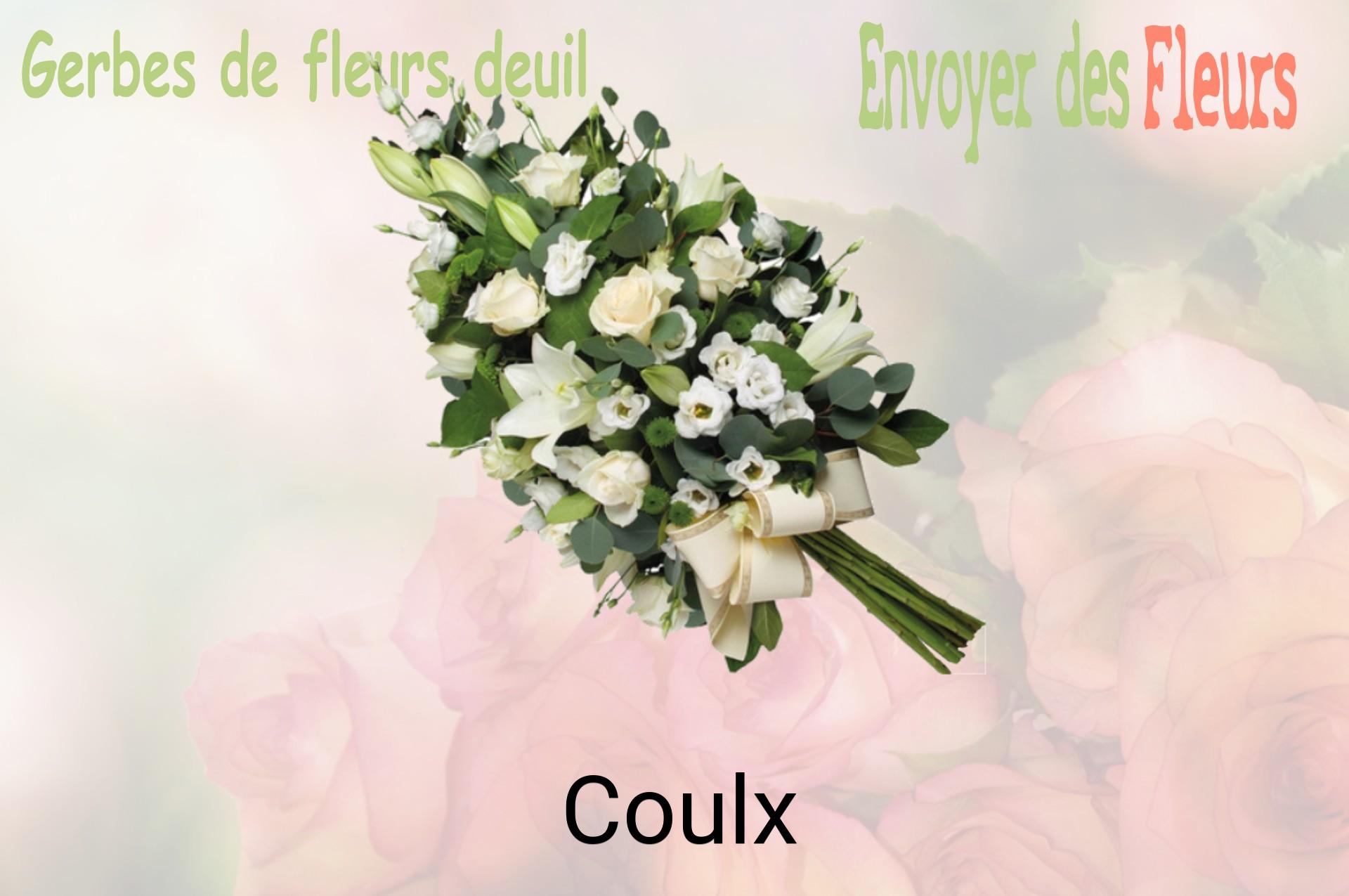 Gerbe de fleurs de deuil livrée à Coulx